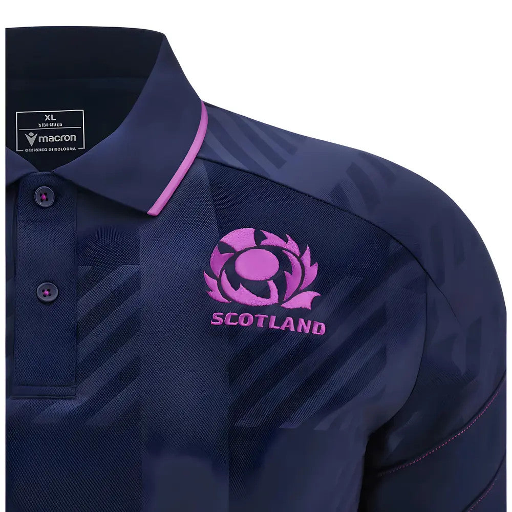 2025-2026 Scotland Rugby Travel Polo Shirt (Navy) - Kids_1