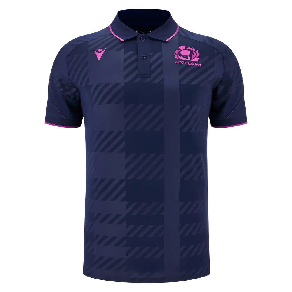 2025-2026 Scotland Rugby Travel Polo Shirt (Navy) - Kids_0