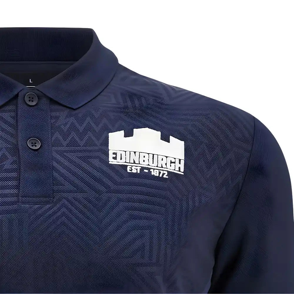 2025-2026 Edinburgh Rugby Travel Polo Shirt (Navy)_1
