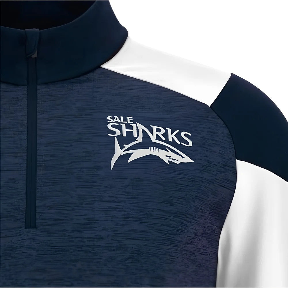 2025-2026 Sale Sharks Training 1/4 Zip Top (Navy)_1