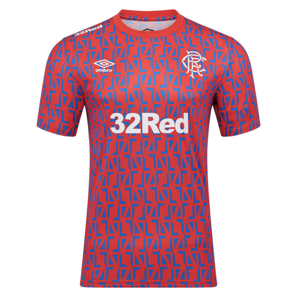 2025-2026 Rangers Away Pre-Match Tee (Flame Scarlet)_0