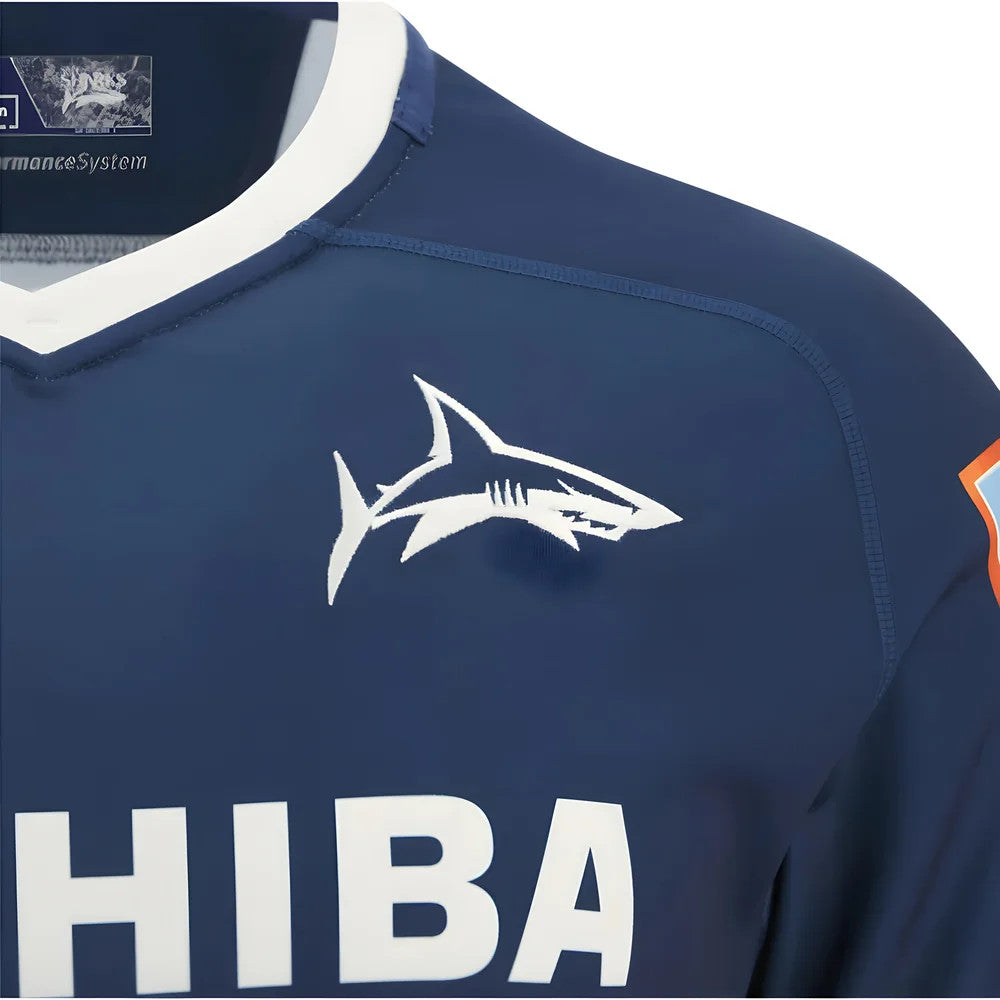 2025-2026 Sale Sharks Home Poly Rugby Shirt_1