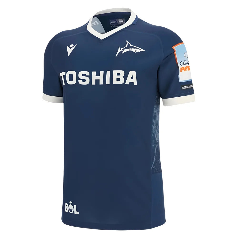 2025-2026 Sale Sharks Home Poly Rugby Shirt_0
