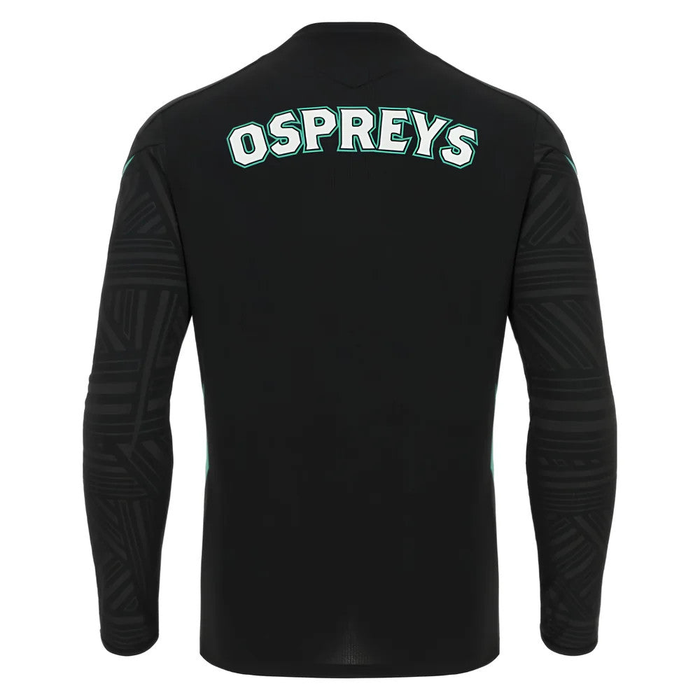 2025-2026 Ospreys Rugby Poly LS Training Tee (Black)_2