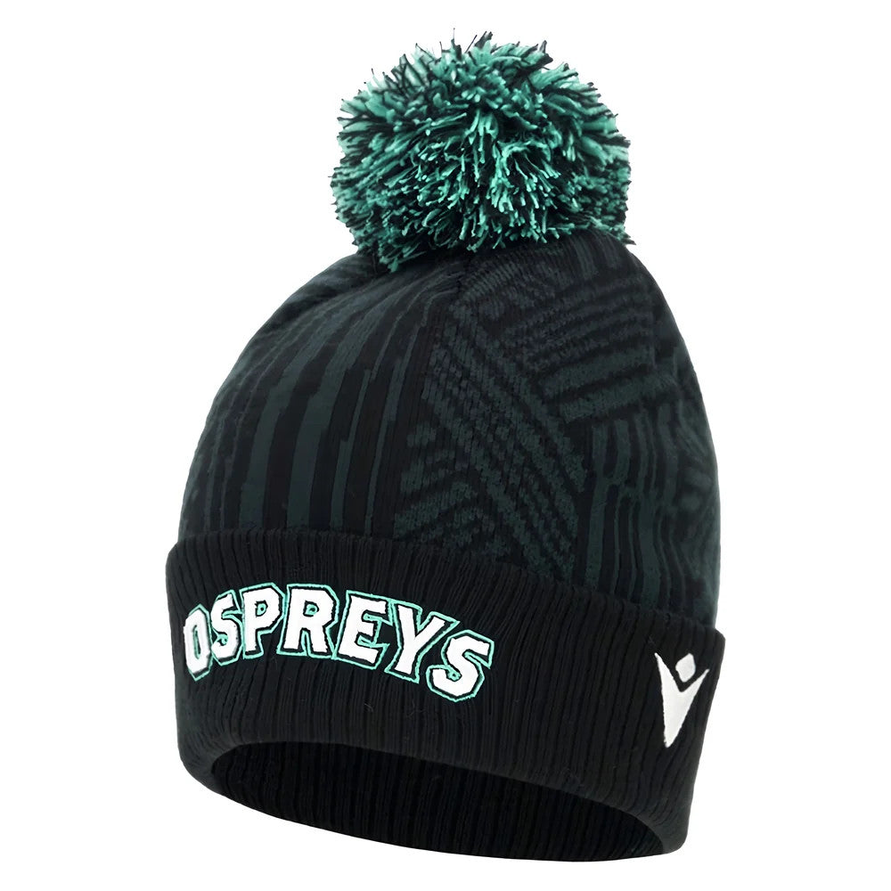 2025-2026 Ospreys Rugby Custom Pom Pom Beanie (Black)_0