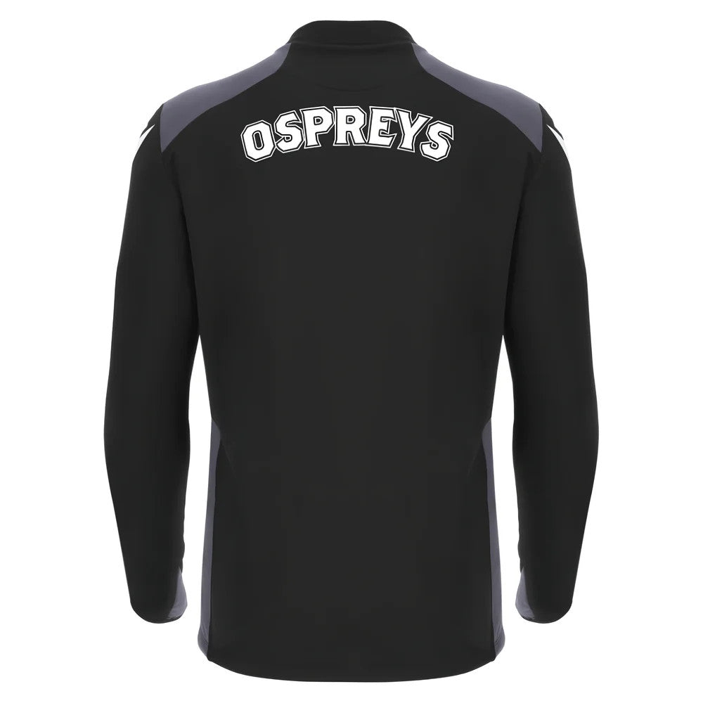 2025-2026 Ospreys Rugby Training Roundneck Top (Black)_2
