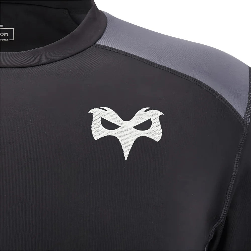 2025-2026 Ospreys Rugby Training Roundneck Top (Black)_1