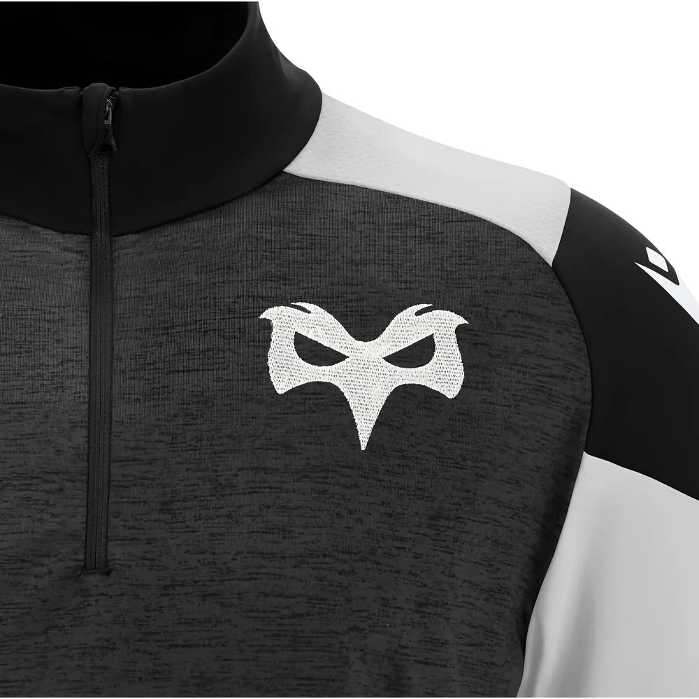 2025-2026 Ospreys Rugby 1/4 Zip Training Top (Black)_1
