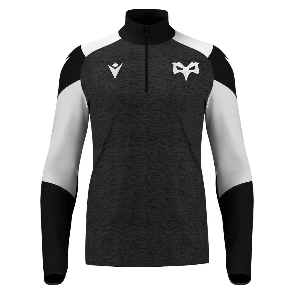 2025-2026 Ospreys Rugby 1/4 Zip Training Top (Black)_0