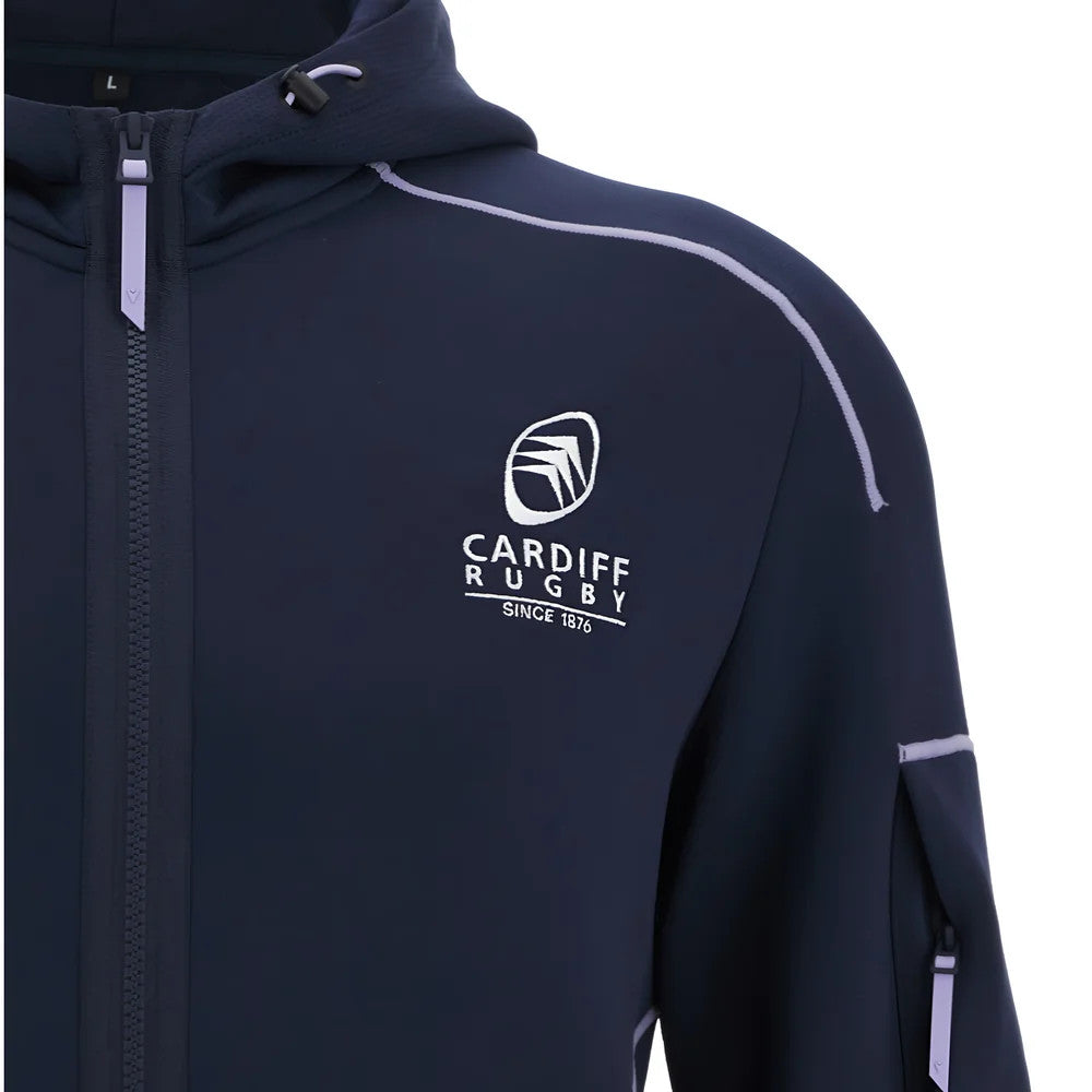 2025-2026 Cardiff Blues Warm Up Ath Full Zip Hoodie (Black)_1