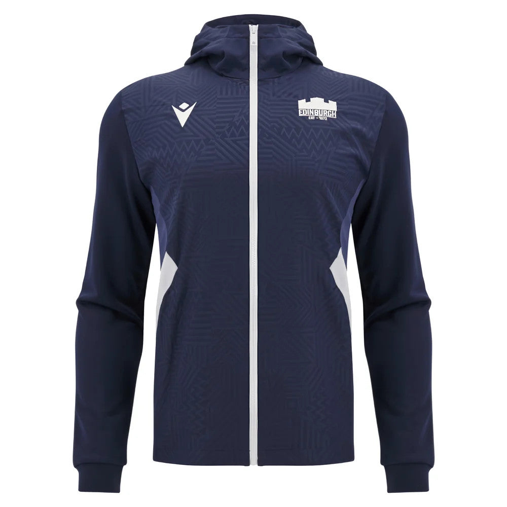 2025-2026 Edinburgh Rugby Hooded Warm Up Jacket (Navy)_0
