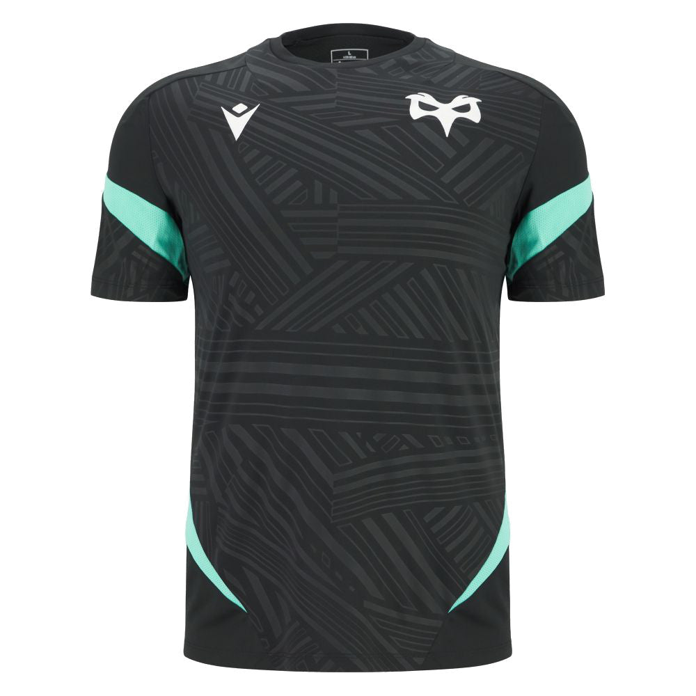 2025-2026 Ospreys Rugby Training Poly T-Shirt (Black)_0