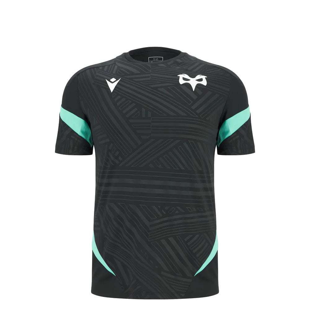 2025-2026 Ospreys Training Poly Rugby Shirt (Black) - Kids_0