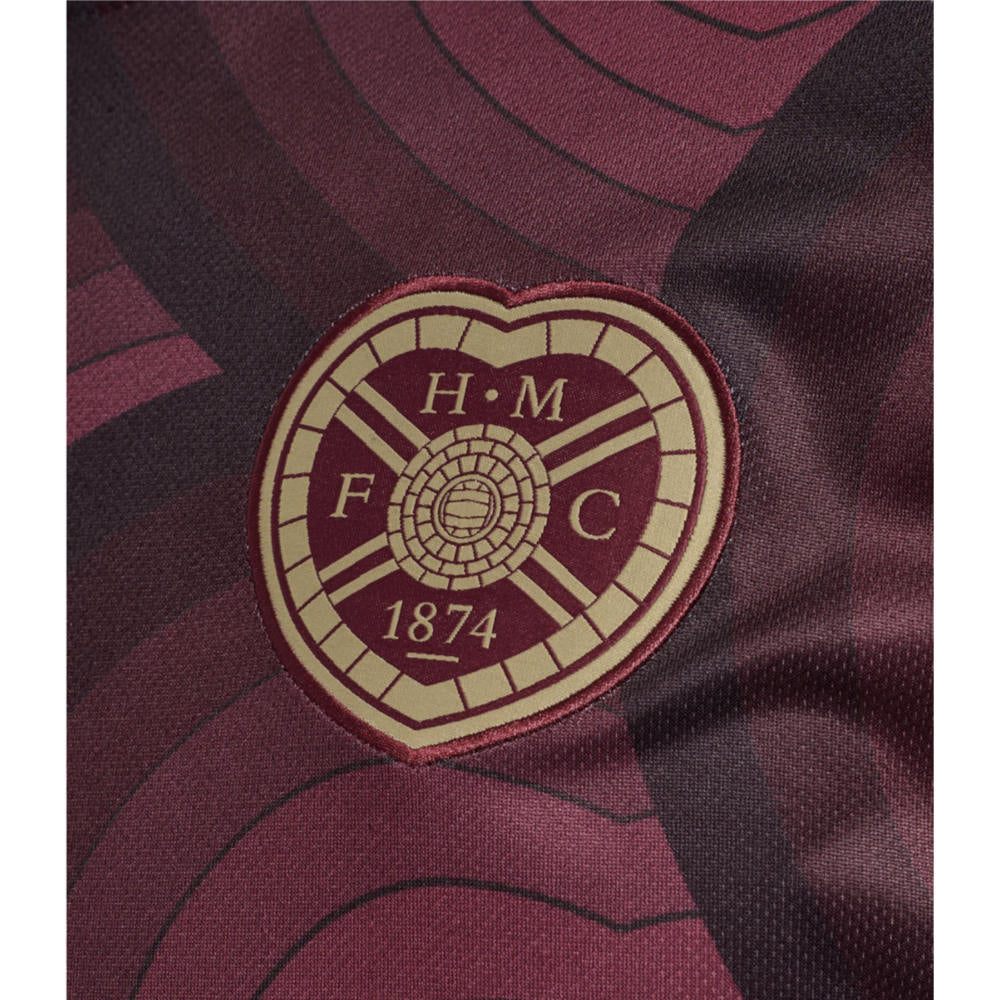 2025-2026 Hearts Home Pre Match Shirt (Maroon)_1