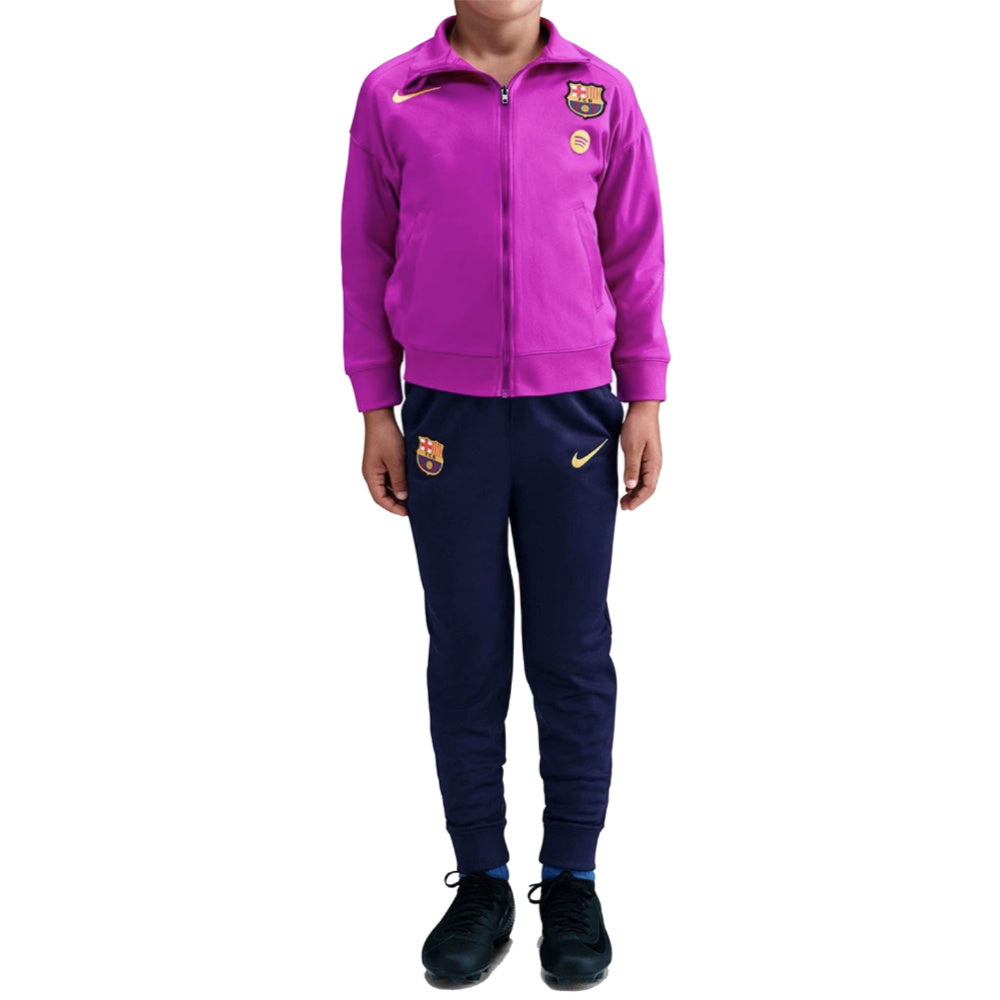 2025-2026 Barcelona Strike Dri-FIT Football Knit Tracksuit (Purple) - Little Kids_0