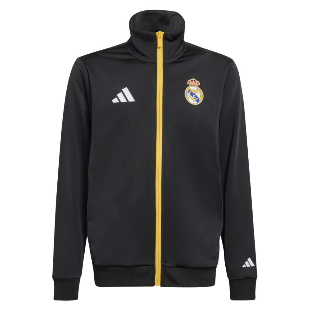 2025-2026 Real Madrid Marvel Track Top (Black) - Kids_0