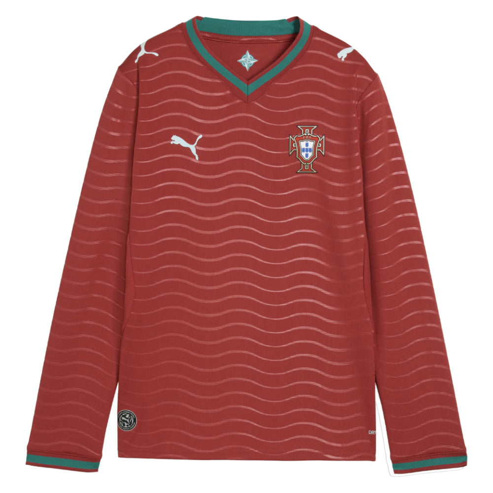 2026-2027 Portugal Long Sleeve Home Shirt (Kids)_0