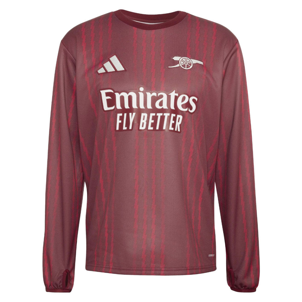 2025-2026 Arsenal Pre-Match Warm Up Top (Burgundy)_0
