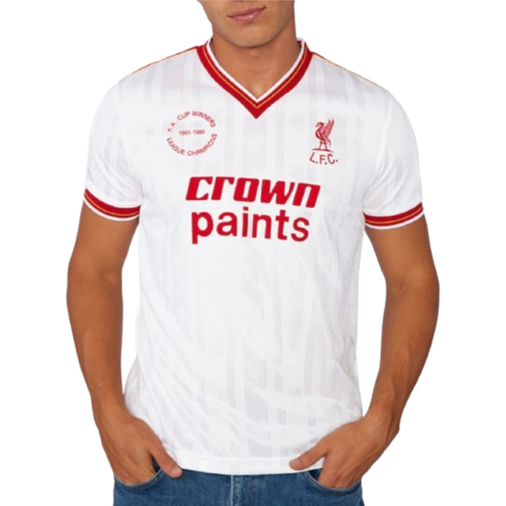 1986 Liverpool Away Crown Paints Retro Shirt_0