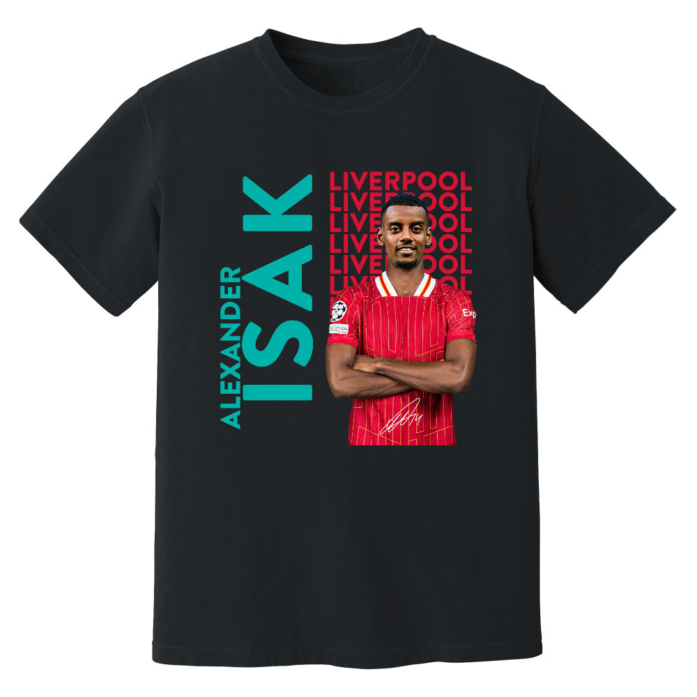 Alexander Isak Liverpool New Signing T-Shirt (Black)_1