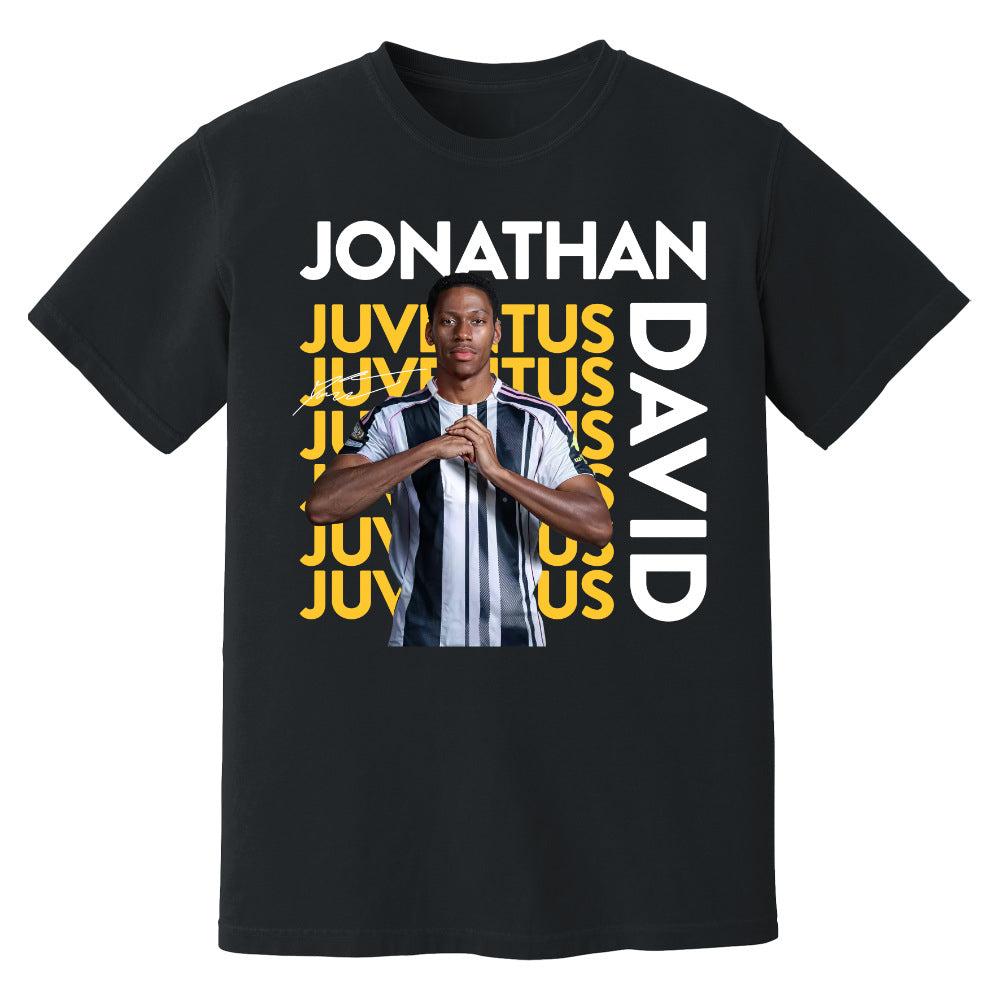 Jonathan David Juventus New Signing T-Shirt (Black)_0