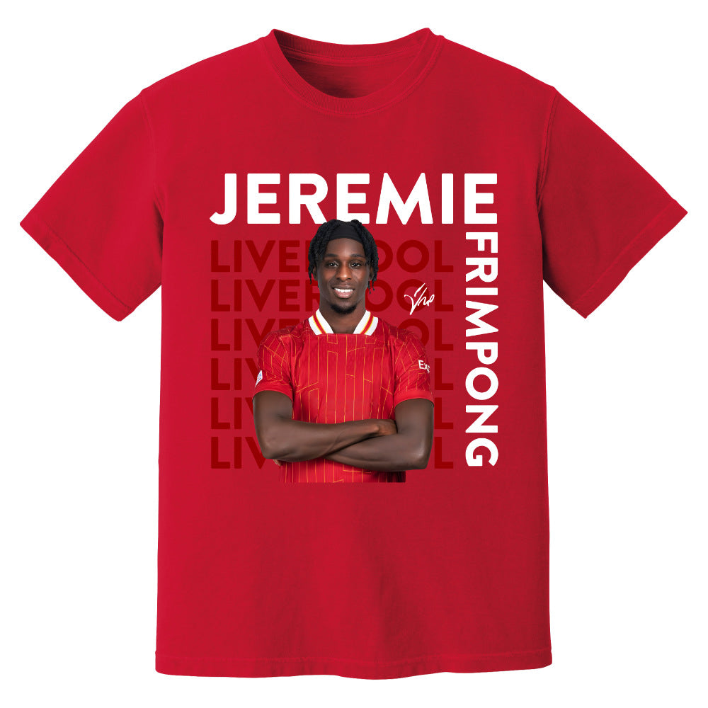 Jeremie Frimpong Liverpool New Signing T-Shirt (Red)_0