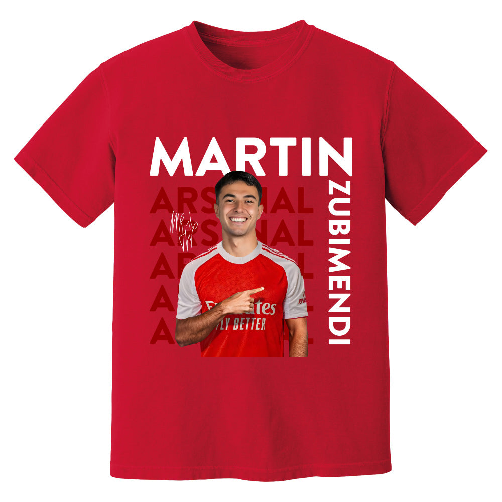 Martin Zubimendi Arsenal New Signing T-Shirt (Red)_1