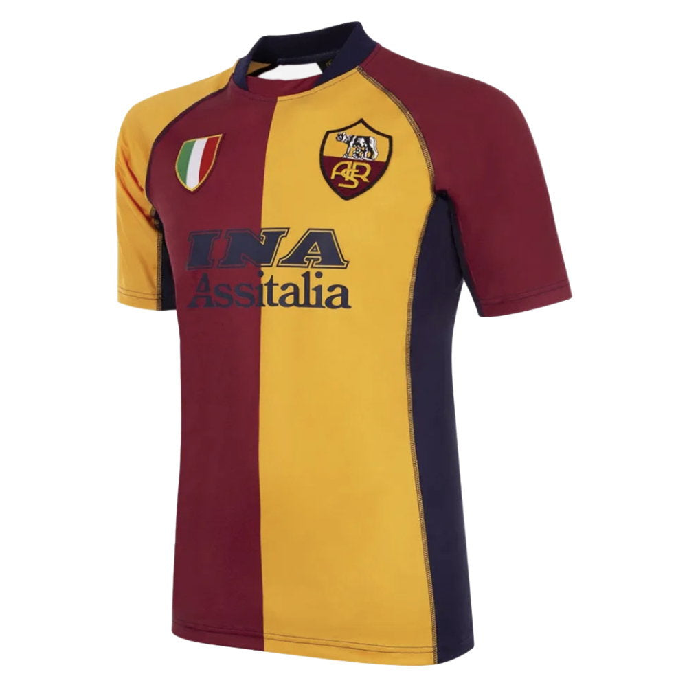 2001-2002 Roma European Retro Football Shirt (Zebina 15)_2