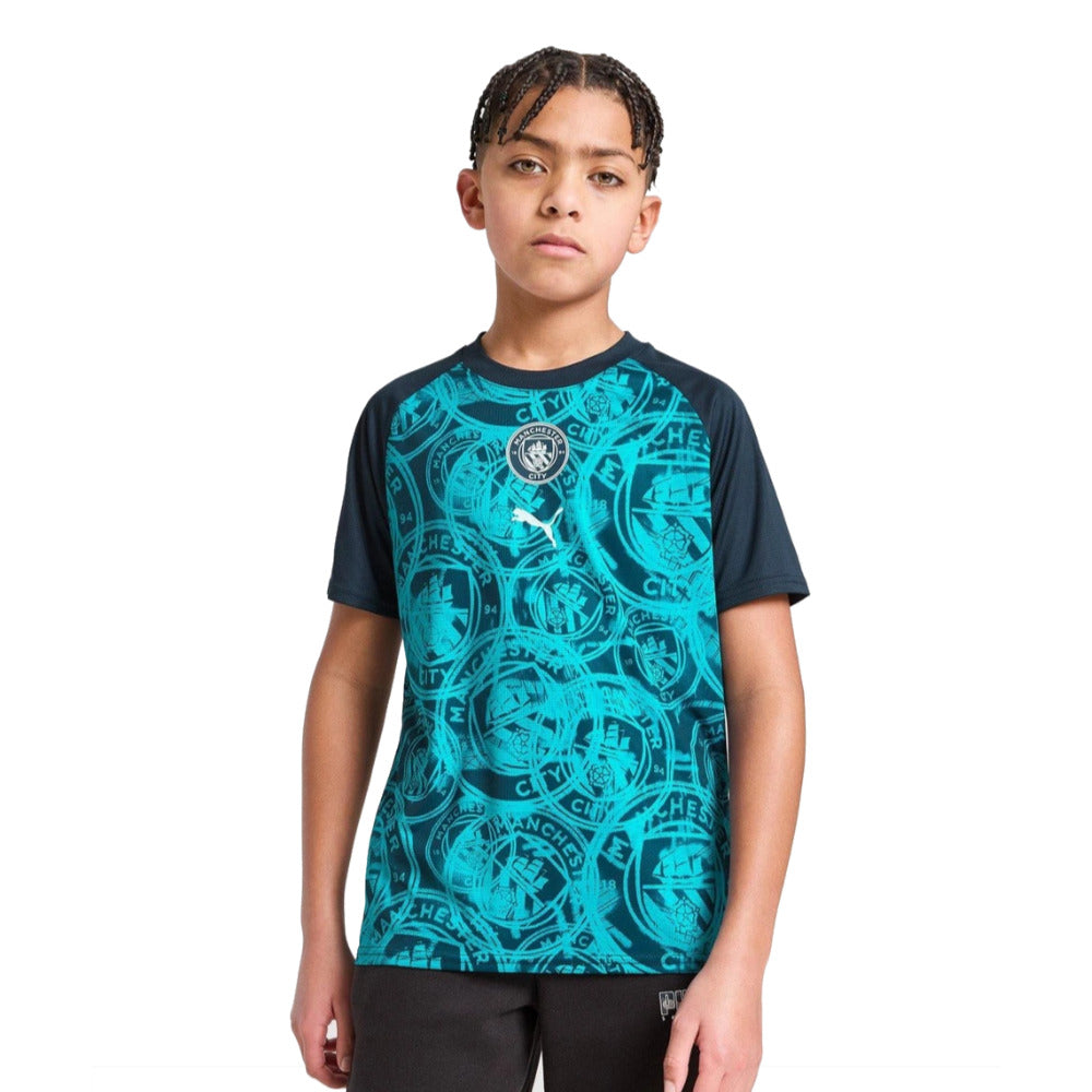 2025-2026 Man City Warm Up Jersey (Deep Navy) - Kids_0