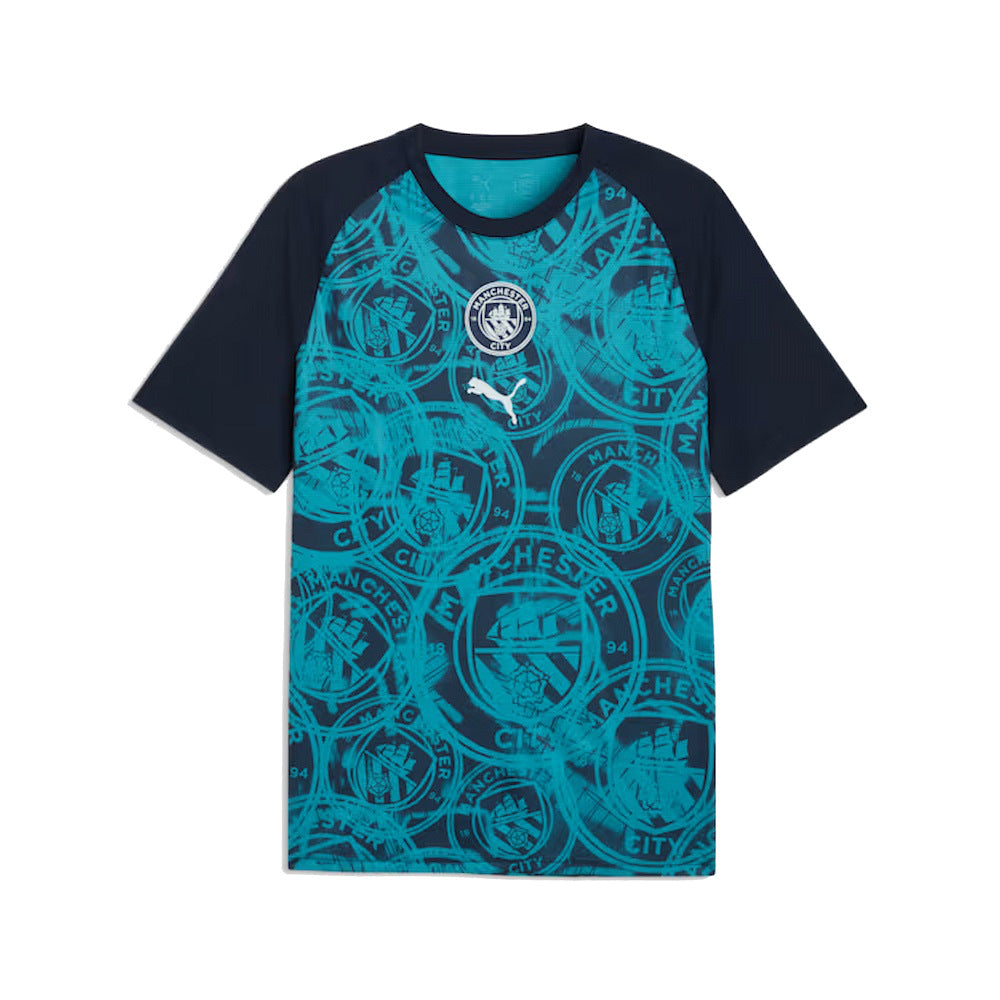 2026 Man City Warm Up Jersey (Deep Navy) (Silva 21)_4