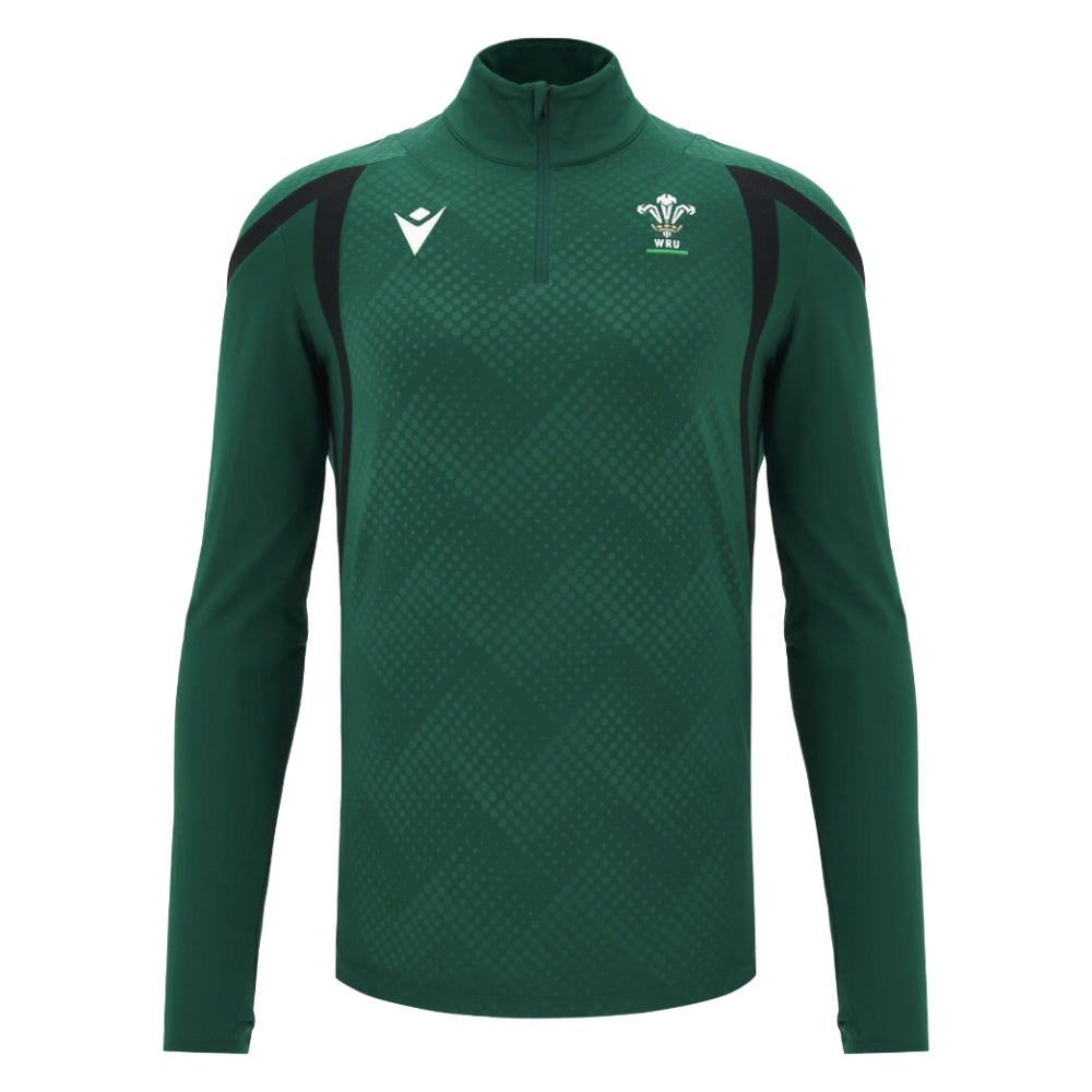 2026-2027 Wales WRU 1/4 Zip Training Top (Green)_0