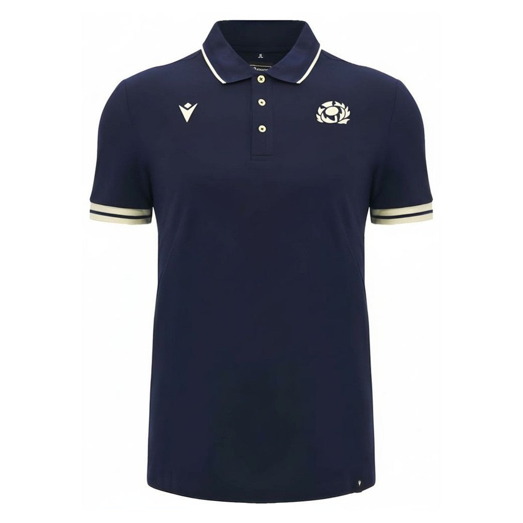 2026-2027 Scotland Rugby Polo Shirt (Navy/Sand) - Kids_0
