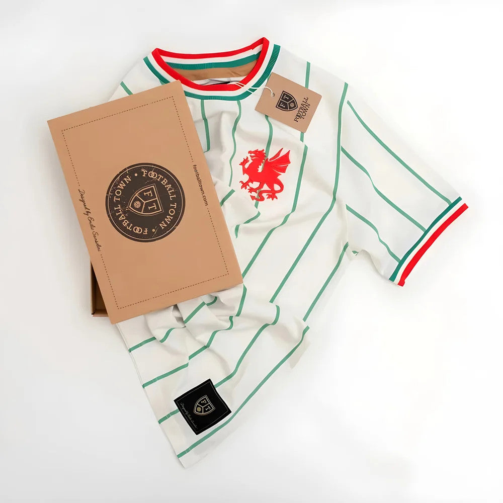 Vintage Wales The Dragon Away Soccer Jersey_3