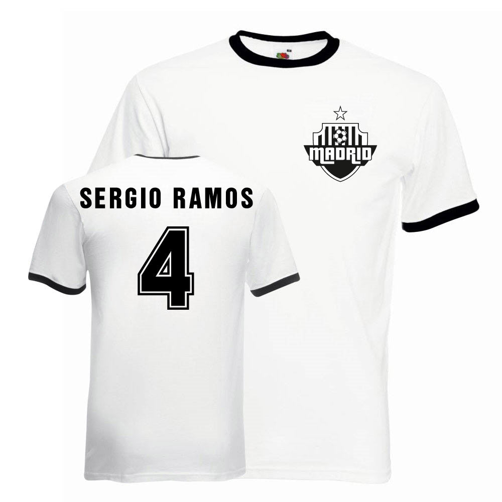 Sergio Ramos Real Madrid Ringer Tee (white-black)_0