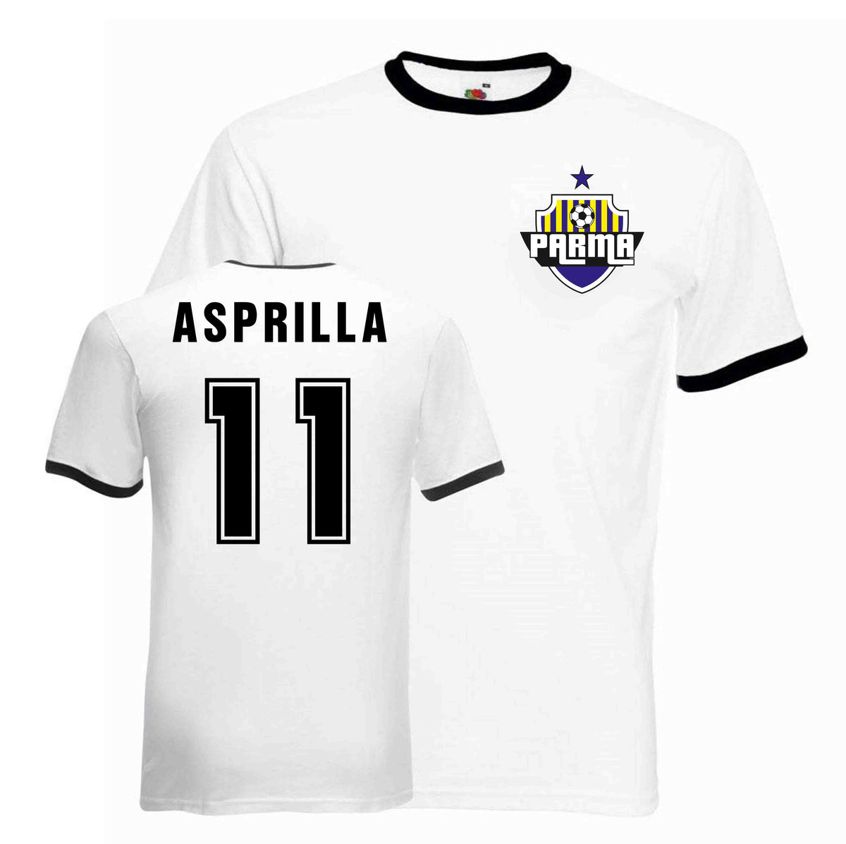 Faustino Asprilla Parma Ringer Tee (white-black)_1