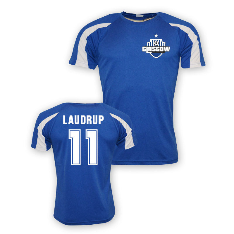 Brian Laudrup Rangers Sports Training Jersey (blue)_0