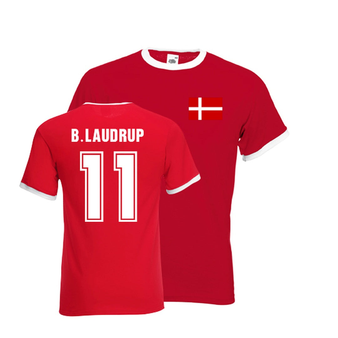 Brian Laudrup Denmark Ringer Tee (red)_1